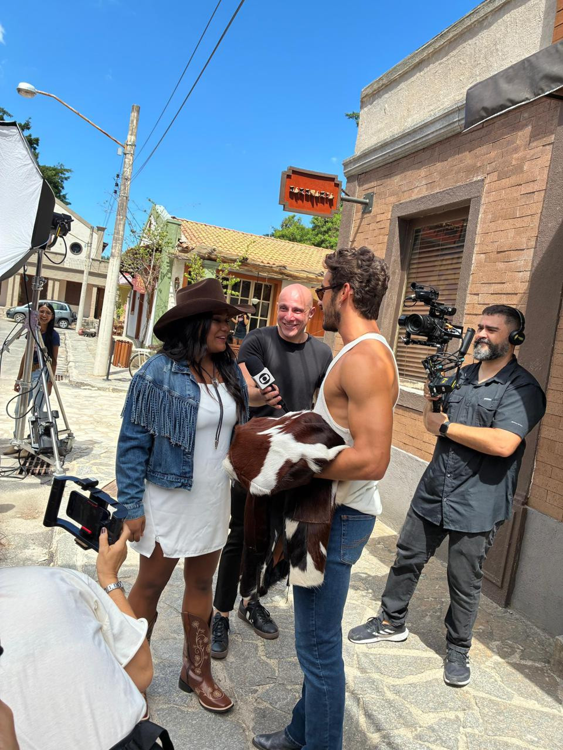 Chaiany e Filipe Bragan&ccedil;a nos bastidores de 'Cora&ccedil;&atilde;o Acelerado' - Divulga&ccedil;&atilde;o 
