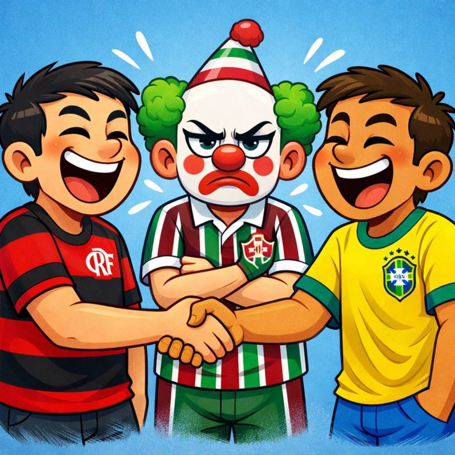 Torcedor vê benefício ao Flamengo e Fluminense como palhaço - Reprodução de rede social  / X