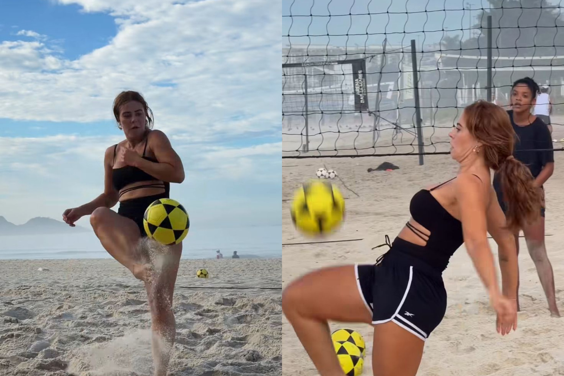 Vídeo! Paolla Oliveira mostra habilidade no futevôlei