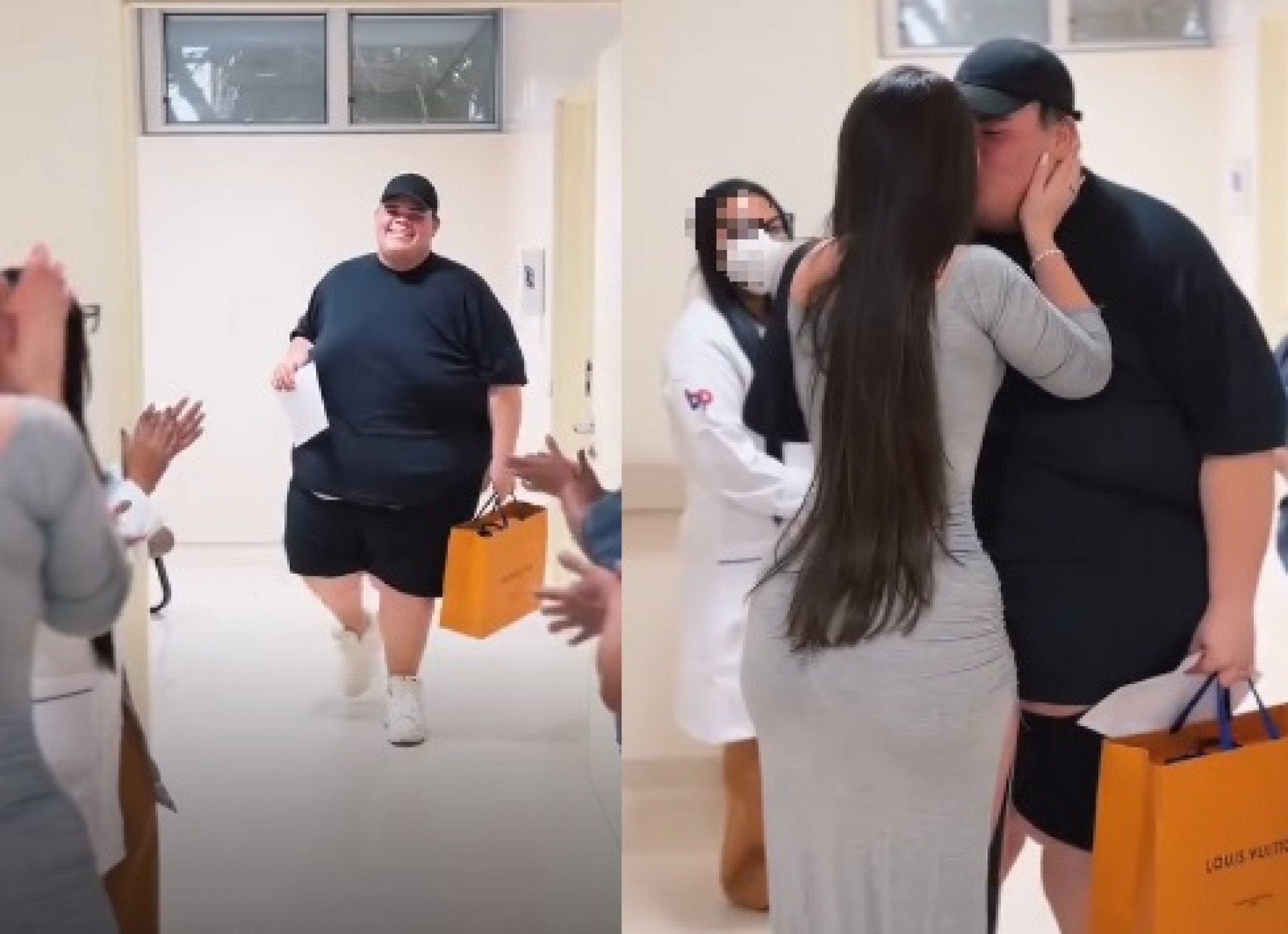 Vídeo: Gordão da XJ recebe alta e ganha o carinho da noiva