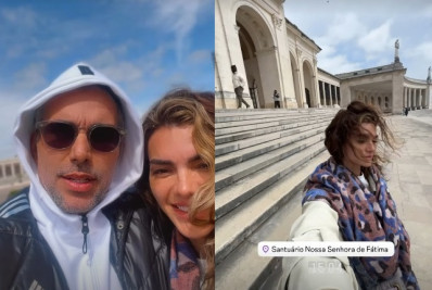 Kelly Key e Mico Freitas visitam Santuário de Fátima