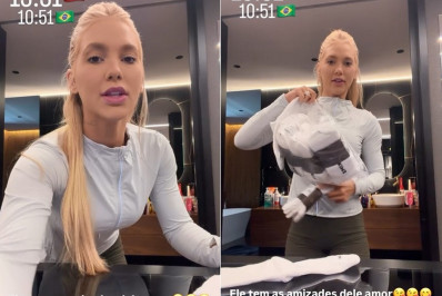 Virginia mostra presentes enviados por Kim Kardashian para Vini Jr