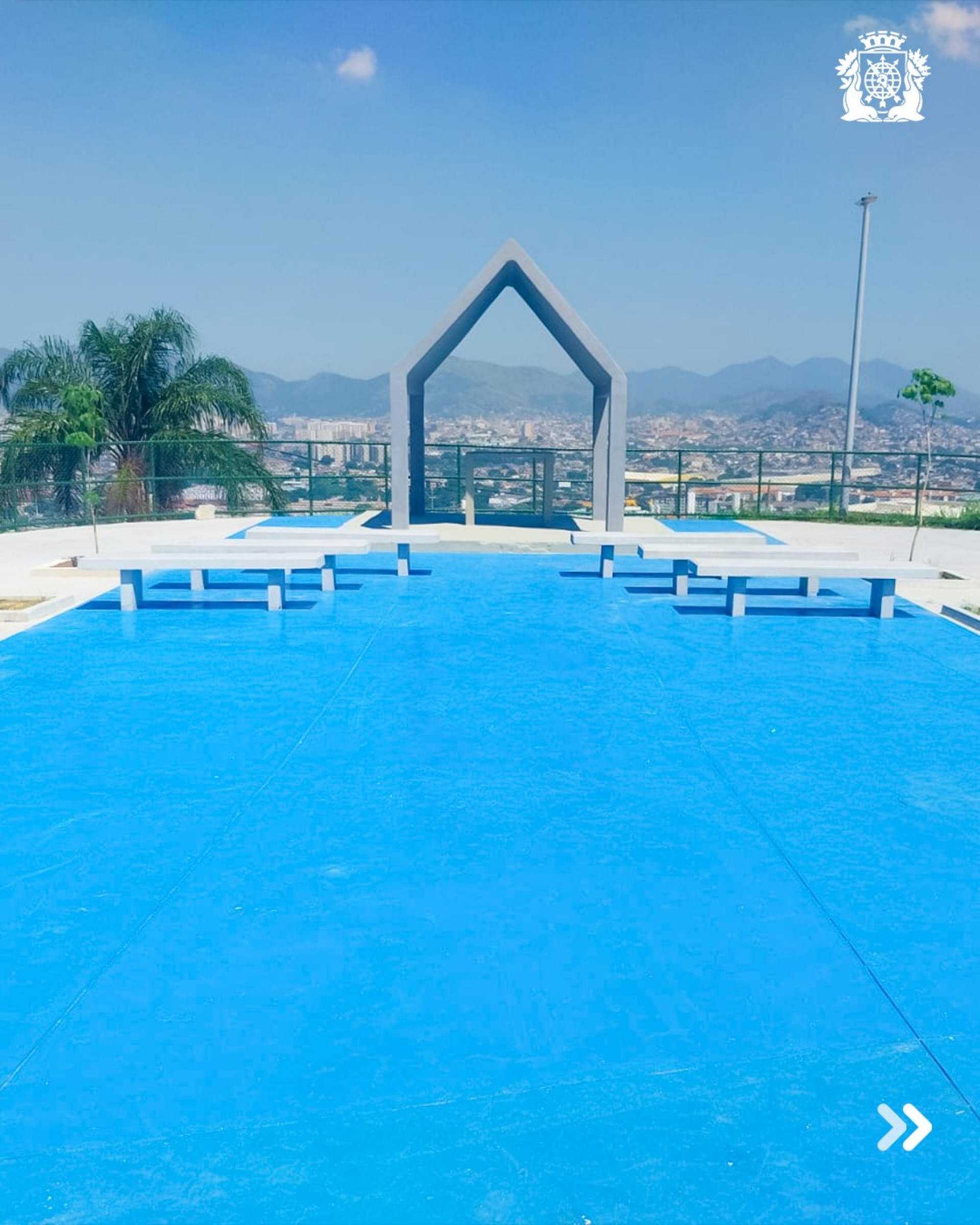 Morro do Adeus, no Complexo do Alemão, ganhou novo espaço de lazer - Divulgação / Prefeitura do Rio