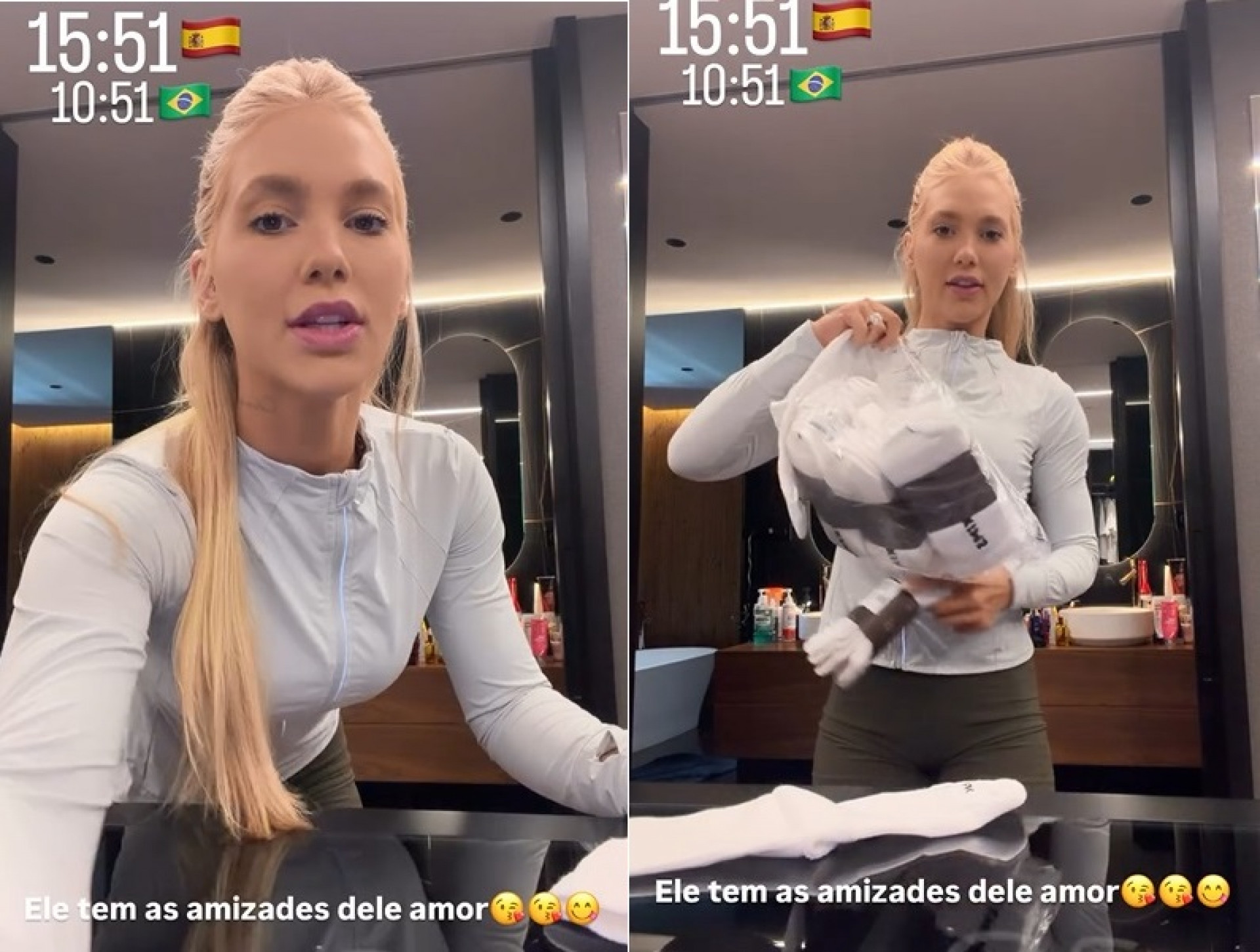 Virginia exibiu presentes que Vini Jr ganhou de Kim Kardashian  - Reprodução/Instagram 