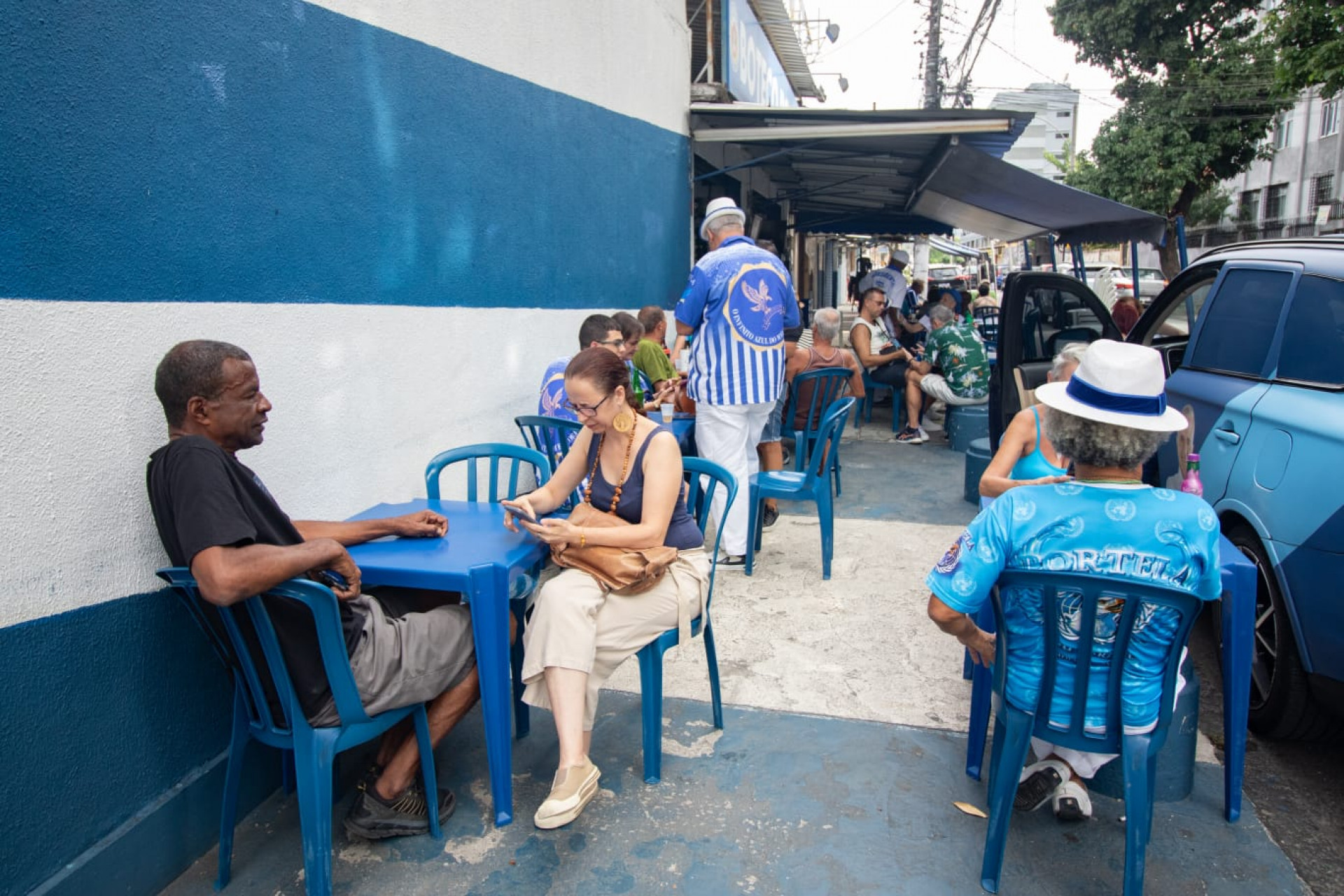 Quadra da Portela recebeu público para festividade de 103 anos da agremiação  - Érica Martin / Agência O Dia 