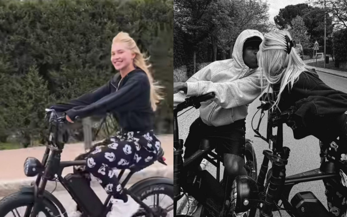 Virginia Fonseca e Vini Jr. passeiam de bicicleta em clima de romance