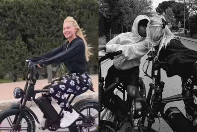 Virginia e Vini Jr. passeiam de bicicleta em clima de romance