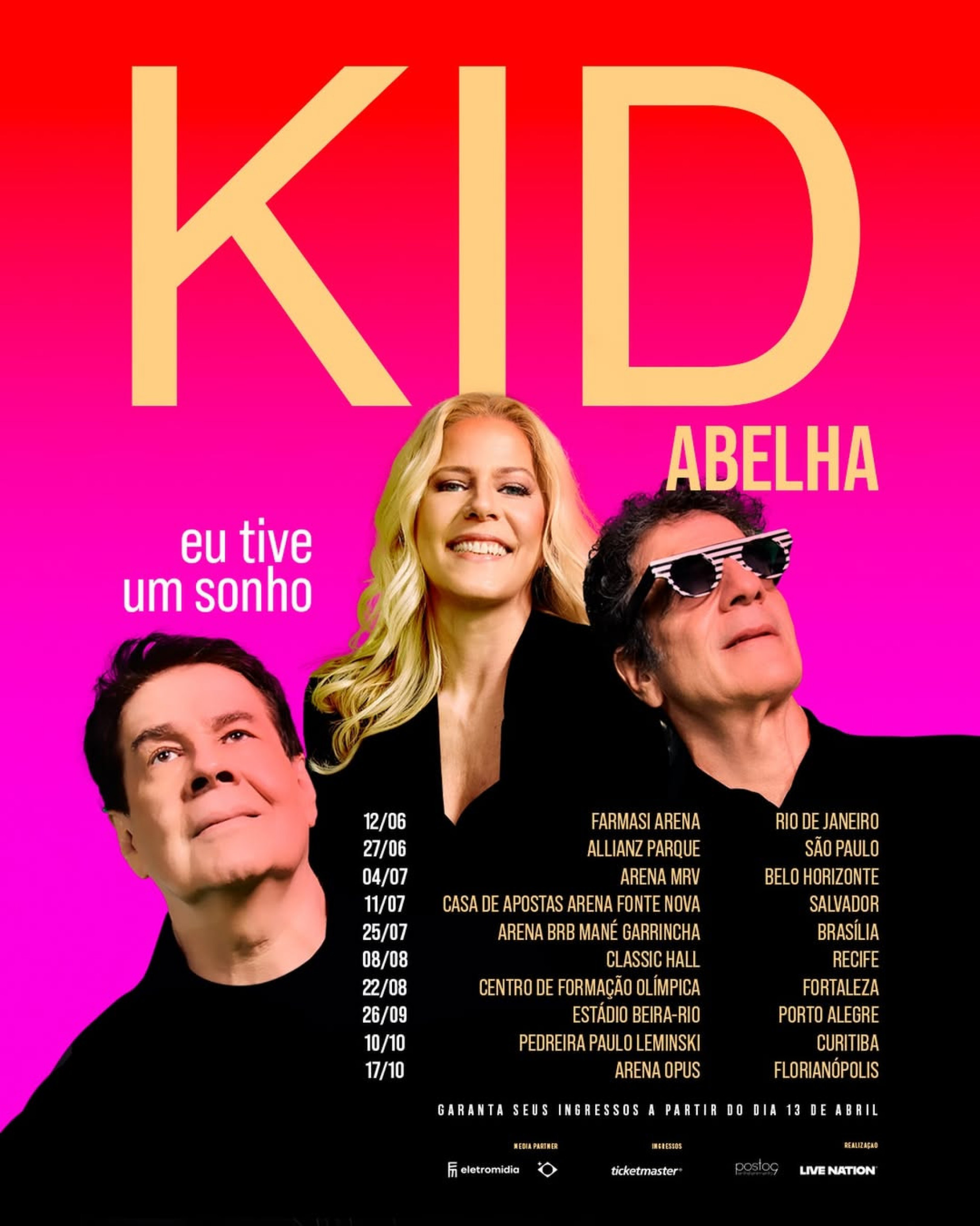Kid Abelha anuncia turnê 'Eu Tive Um Sonho'; veja datas