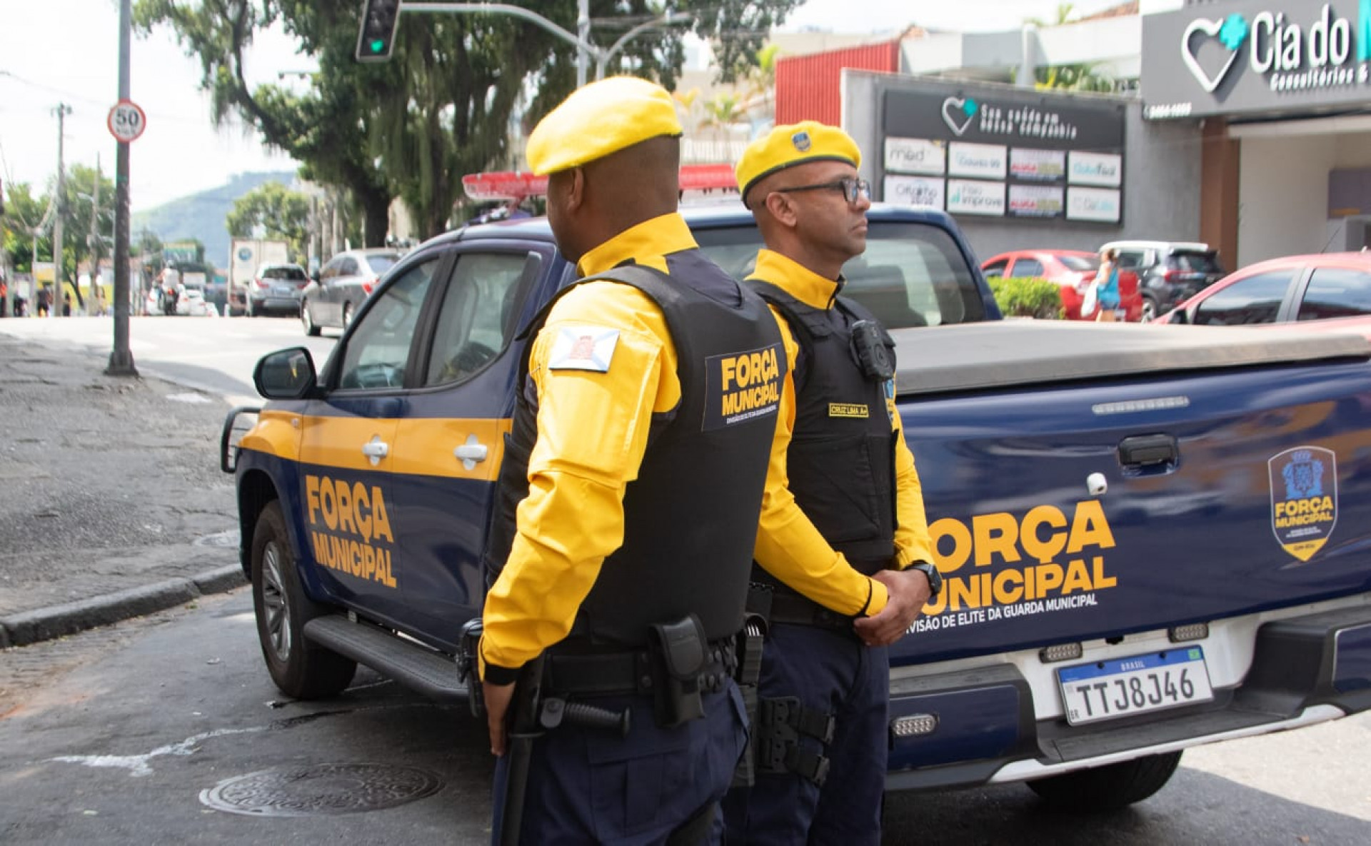Força Municipal reforça policiamento no calçadão de Campo Grande nesta segunda-feira (13) - Érica Martin / Agência O Dia