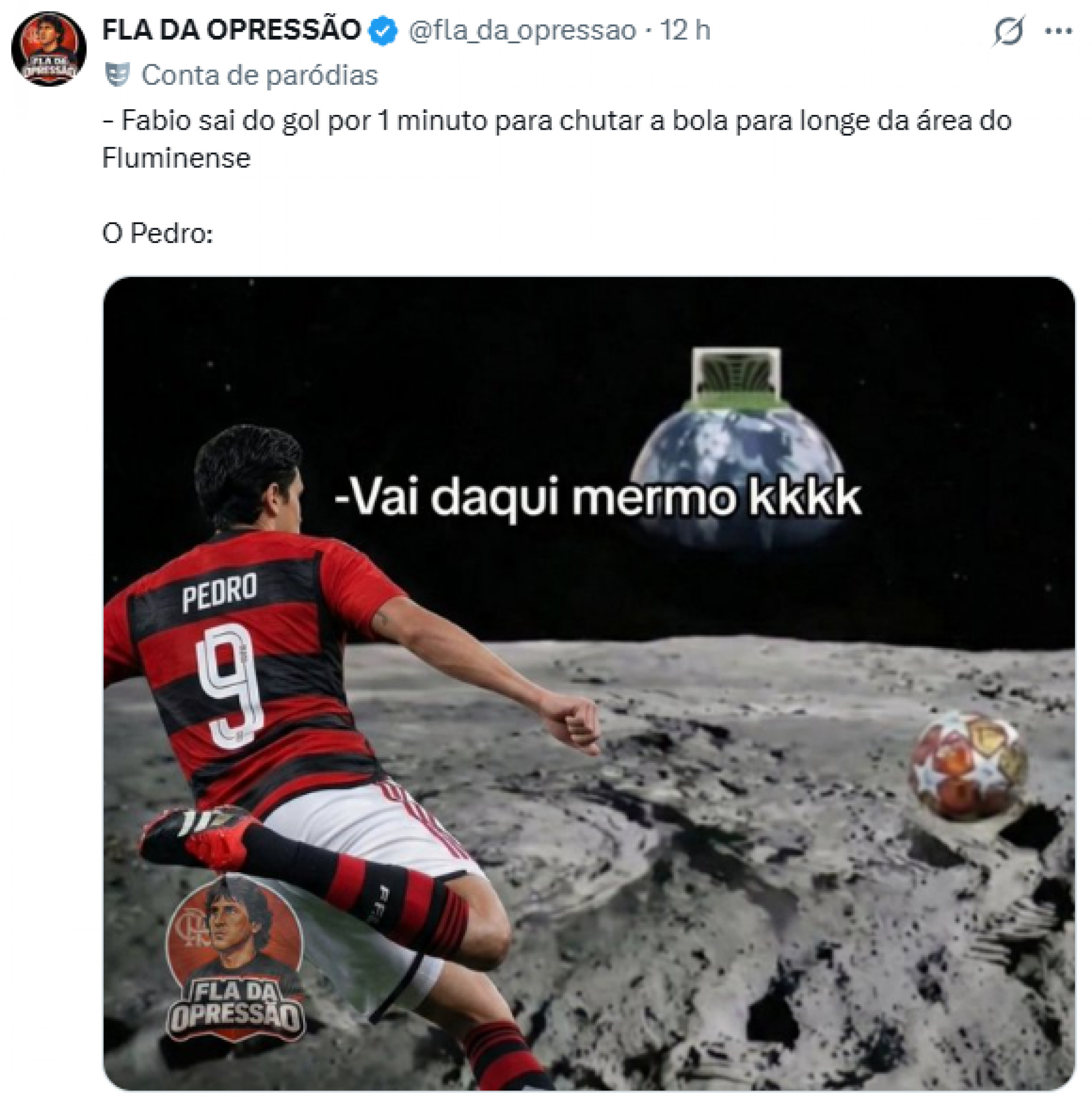 Primeiro gol do Flamengo foi com chute de longe - Reprodução / X