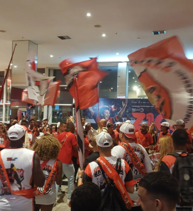 Torcida transforma cinema em arquibancada para ver filme de Zico