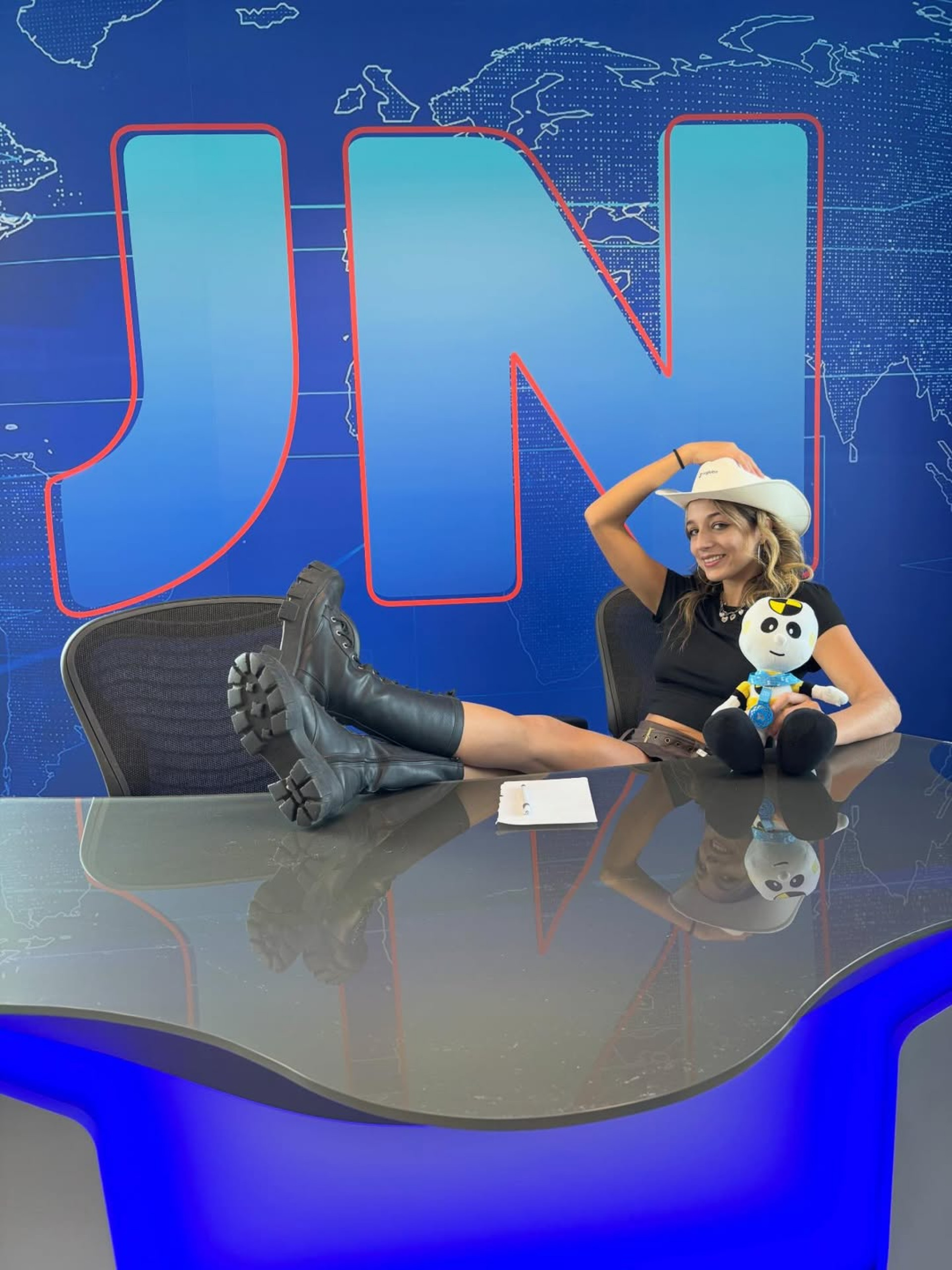 Samira esteve nos estúdios da Globo em São Paulo  - Reprodução/Instagram