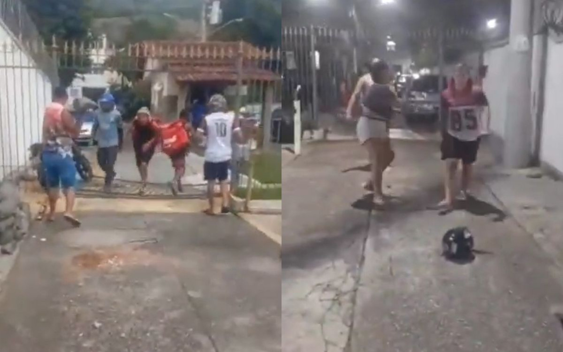 Vídeo: entregadores fazem protesto após discussão com moradora na Zona Norte
