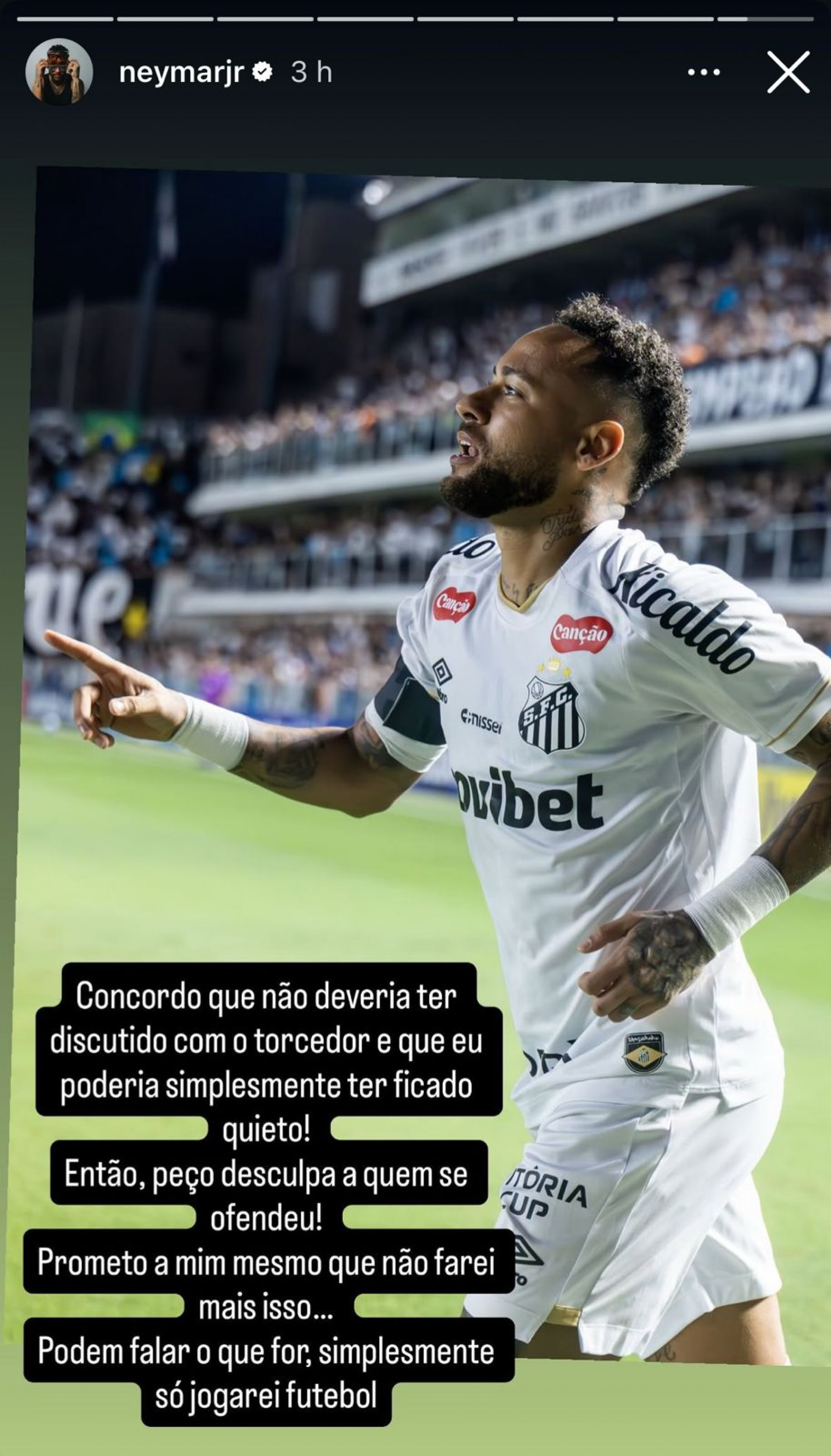 Publica&ccedil;&atilde;o de Neymar - Reprodu&ccedil;&atilde;o/Instagram @neymarjr