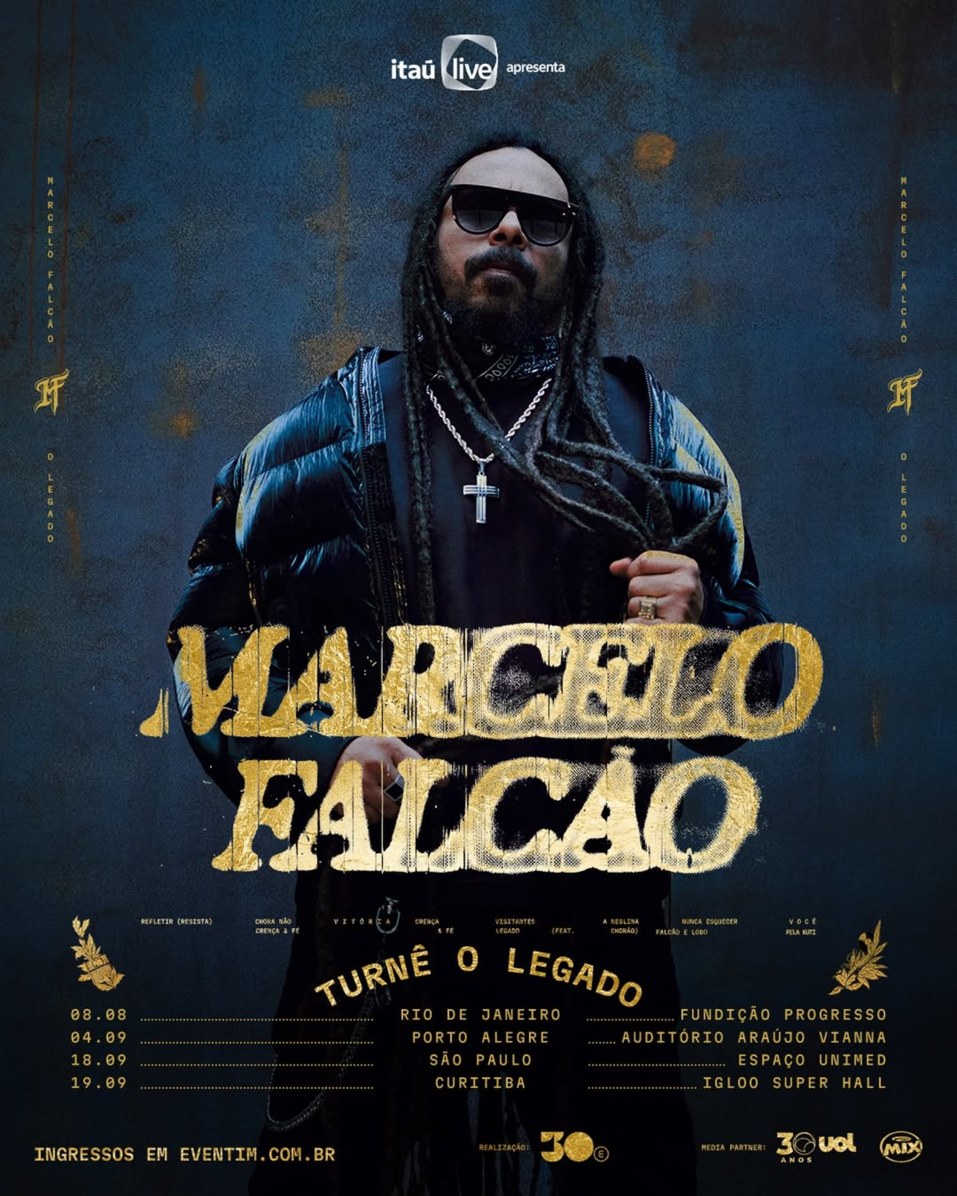 Marcelo Falcão vai celebrar 30 anos de carreira com nova turnê - Reprodução/Instagram 