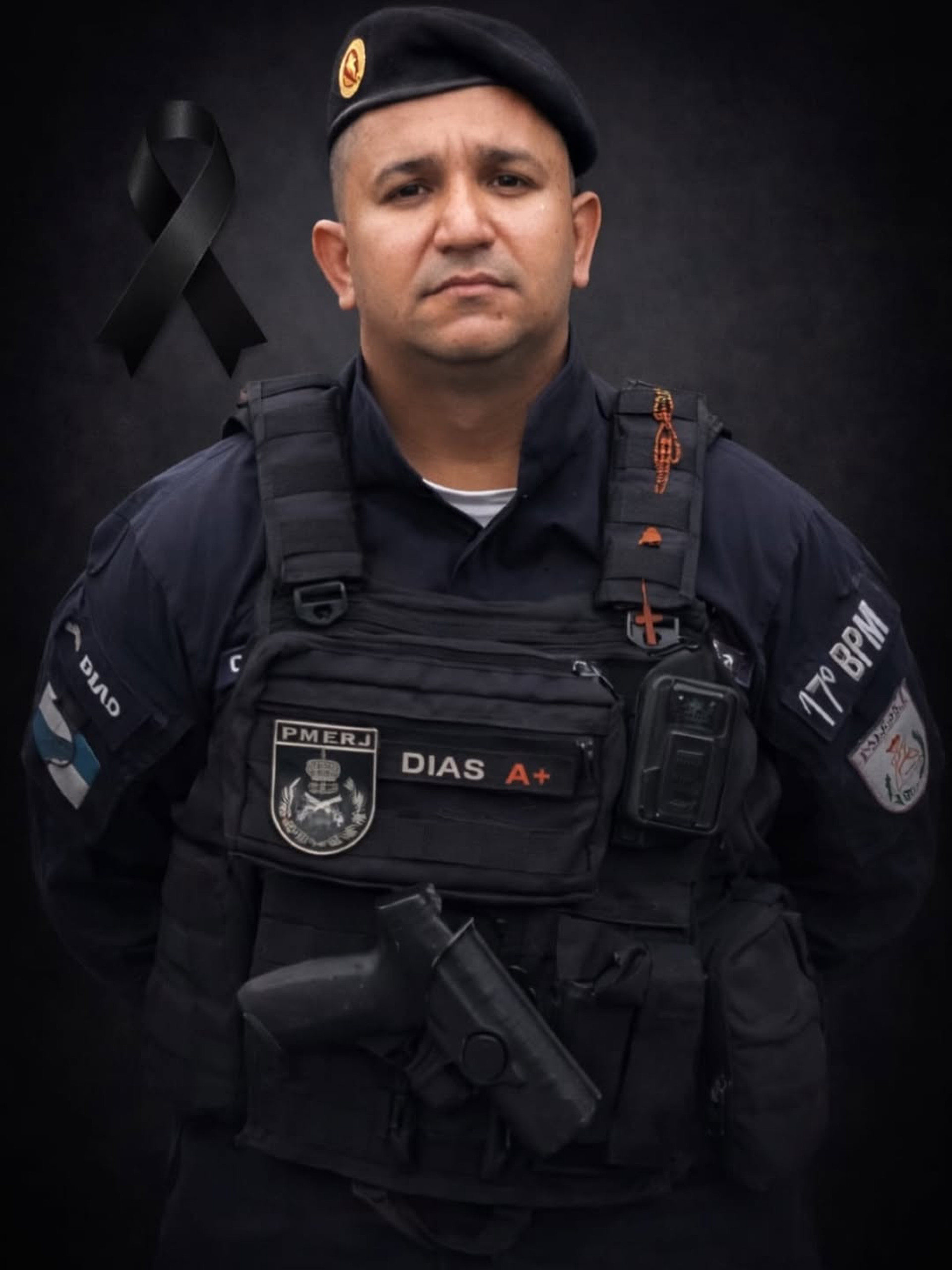 Policial militar Alex Dias da Silva é sepultado no Cemitério Jardim da Saudade, em Sulacap - Reprodução / Instagram