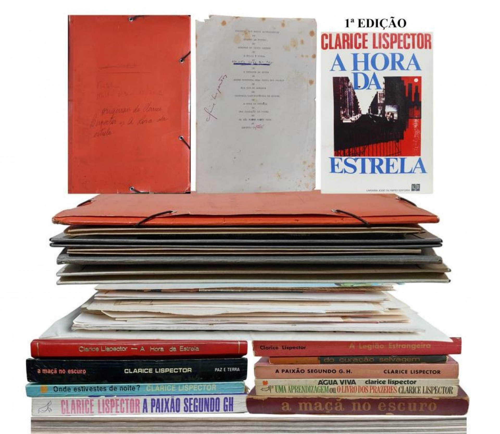 Lote com manuscrito original de ?A Hora da Estrela?, de Clarice Lispector, foi arrematado por R$ 375 mil - Reprodução / Letra Viva Leilões