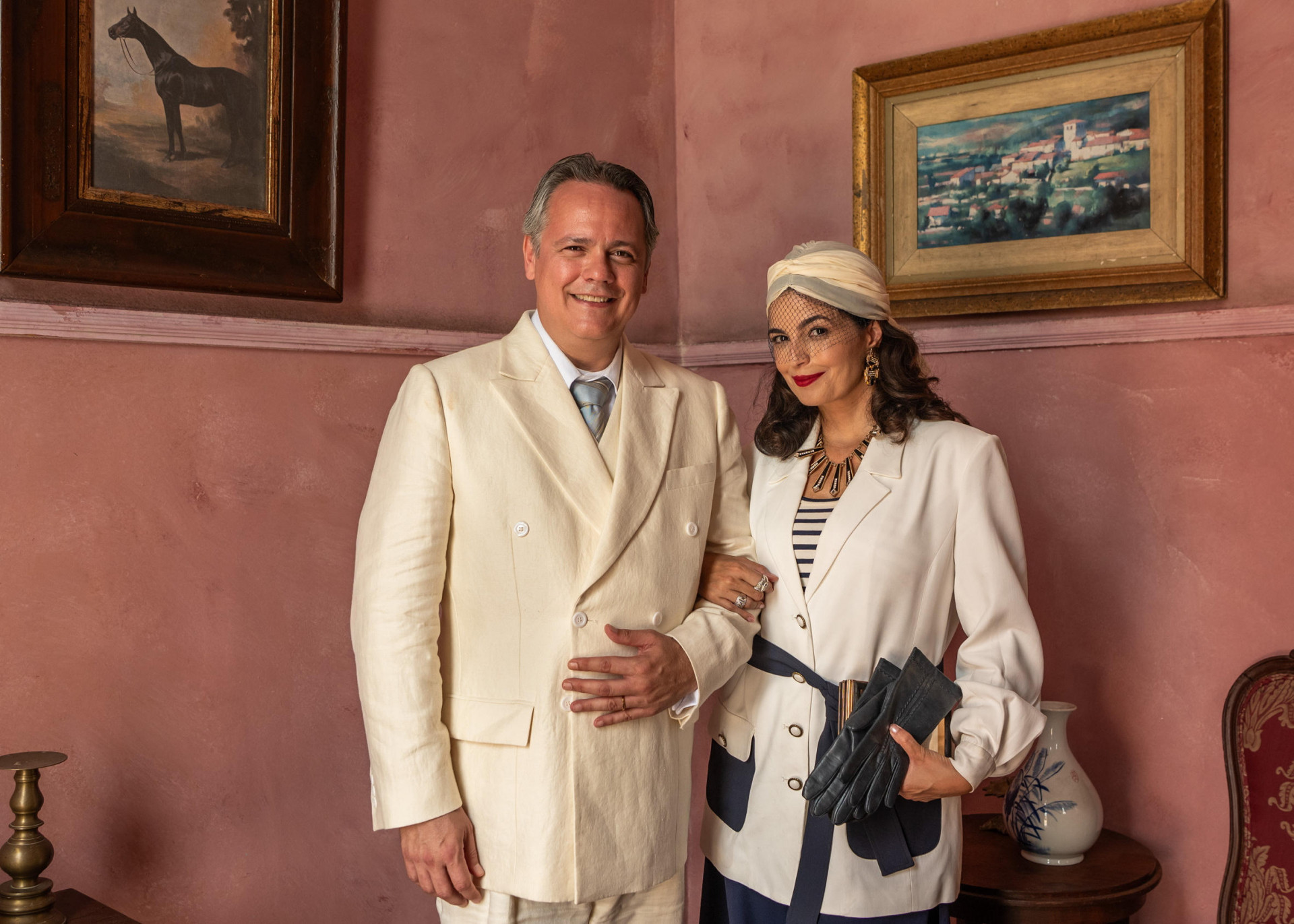 Di&oacute;genes (Danton Mello) e Marta (Emanuelle Araujo) em 'A Nobreza do Amor' - Estevam Avellar / Globo