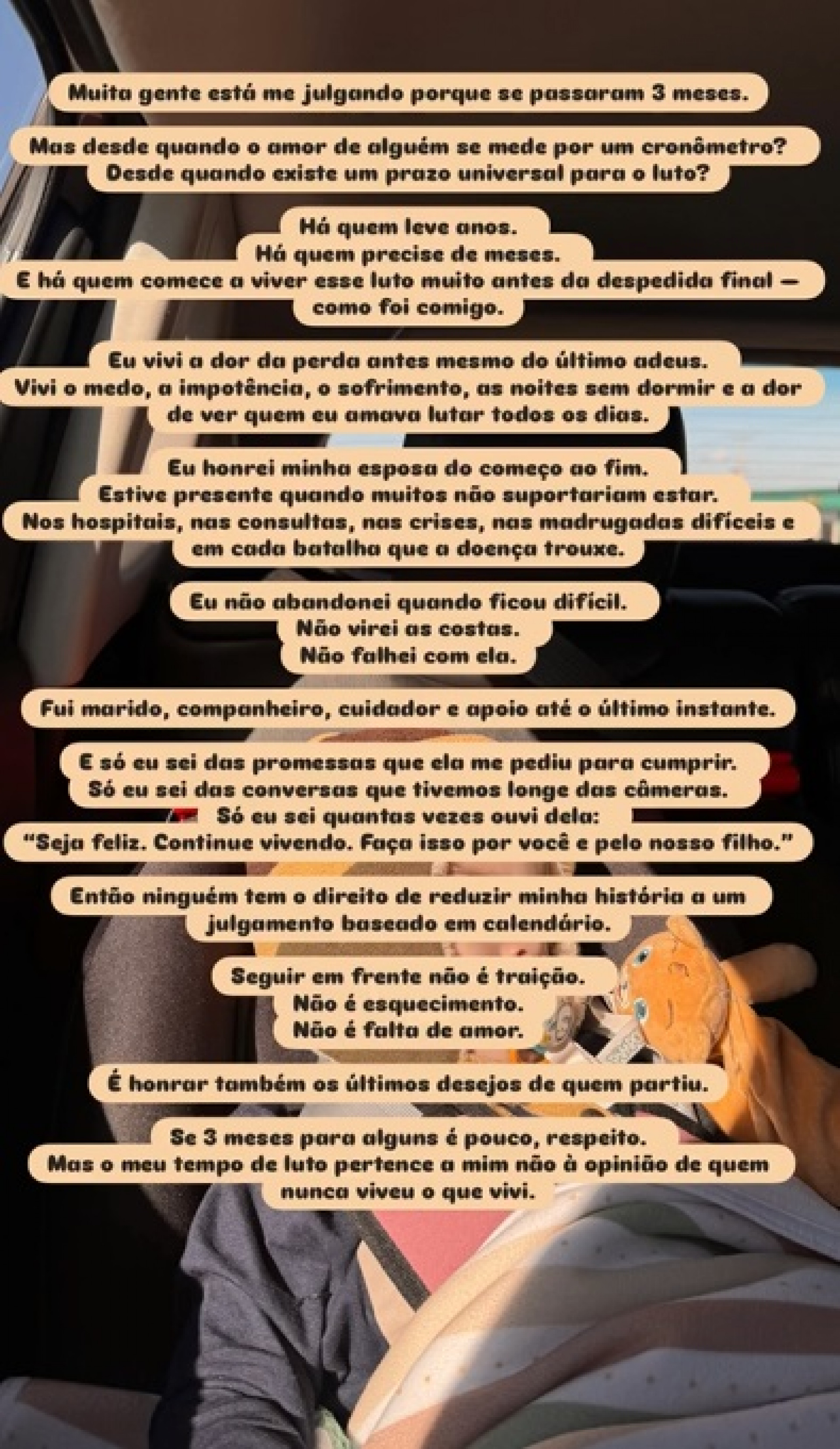 Lucas Borbas rebateu críticas por assumiu novo relacionamento  - Reprodução/Instagram 