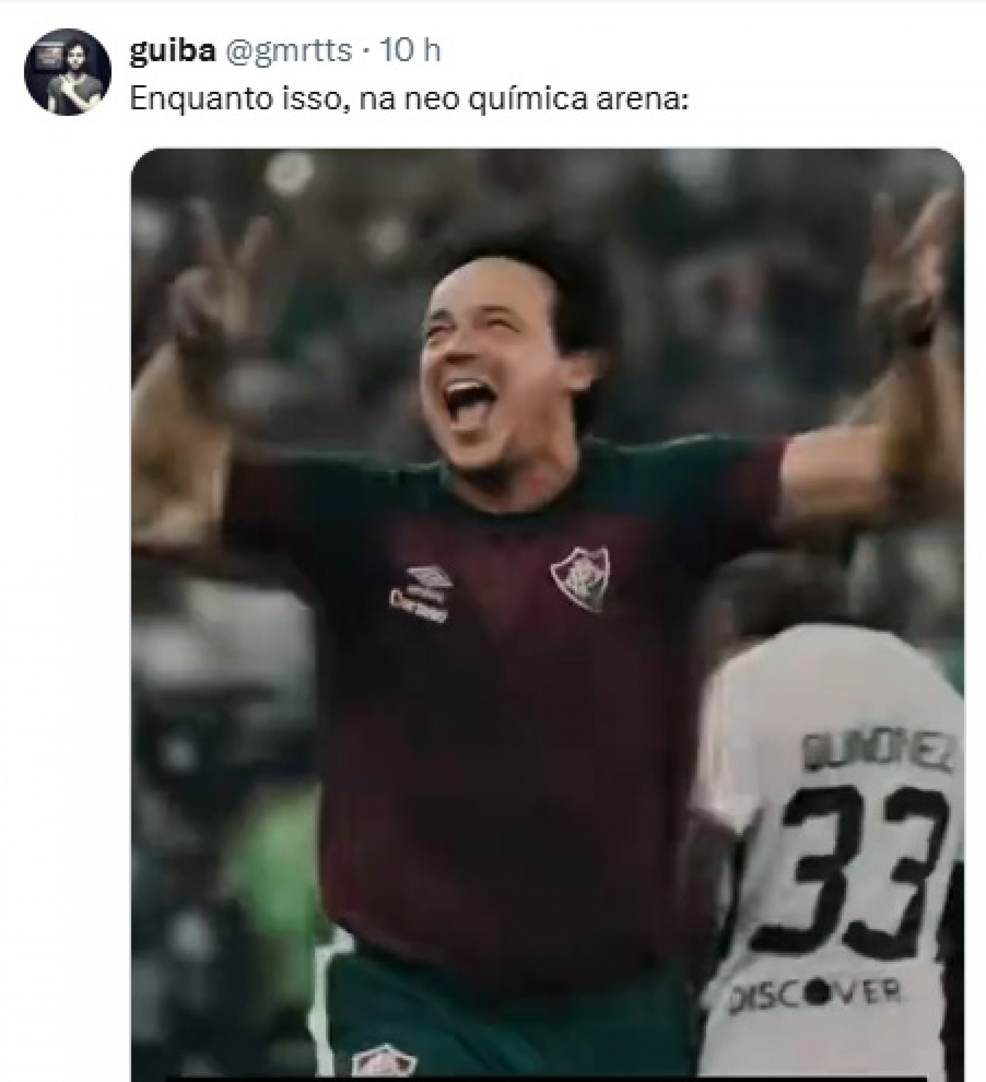 At&eacute; torcedores do Corinthians, que est&aacute; sendo comandado por Fernando Diniz, entraram na brincadeira - Reprodu&ccedil;&atilde;o / X