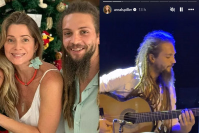Leticia Spiller grava ex-marido músico em show e comenta: 'Fera'