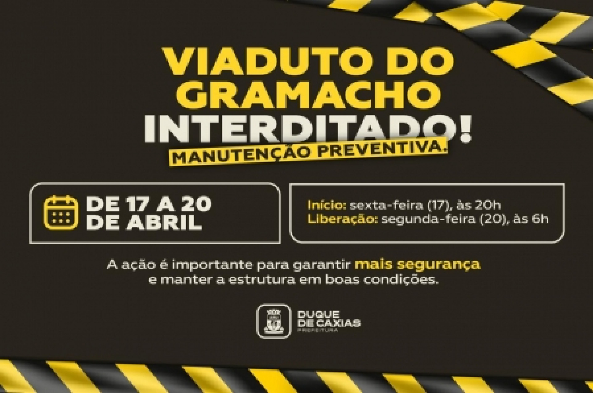 Viaduto de Gramacho é interditado temporariamente para obras