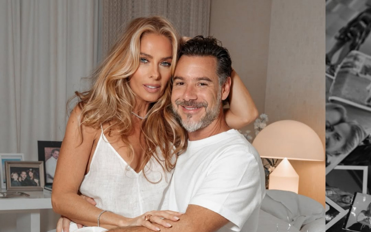 Adriane Galisteu e o marido