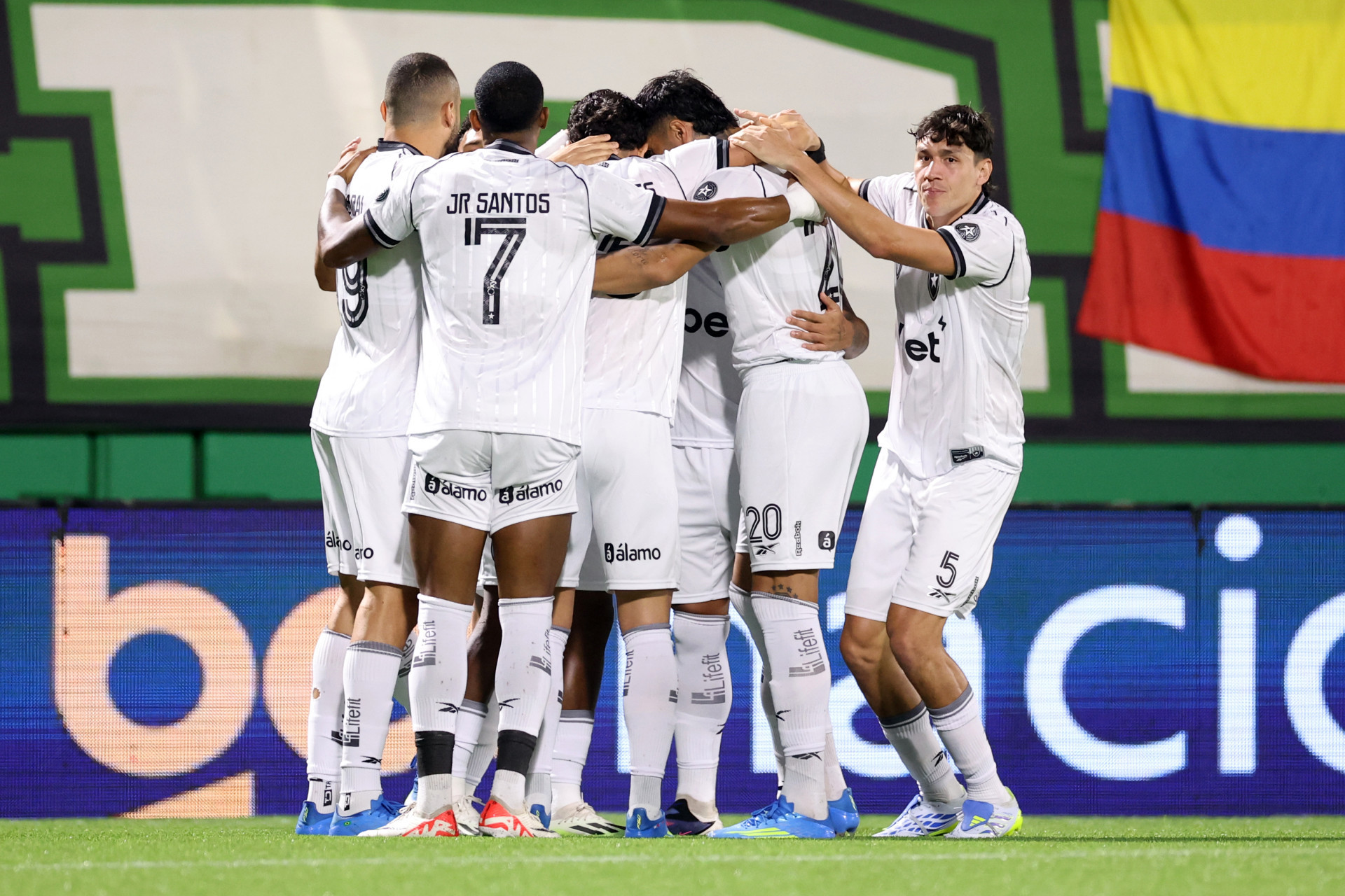 Jogadores do Botafogo celebram gol marcado sobre a Chapecoense, na Arena Condá - Vítor Silva / Botafogo