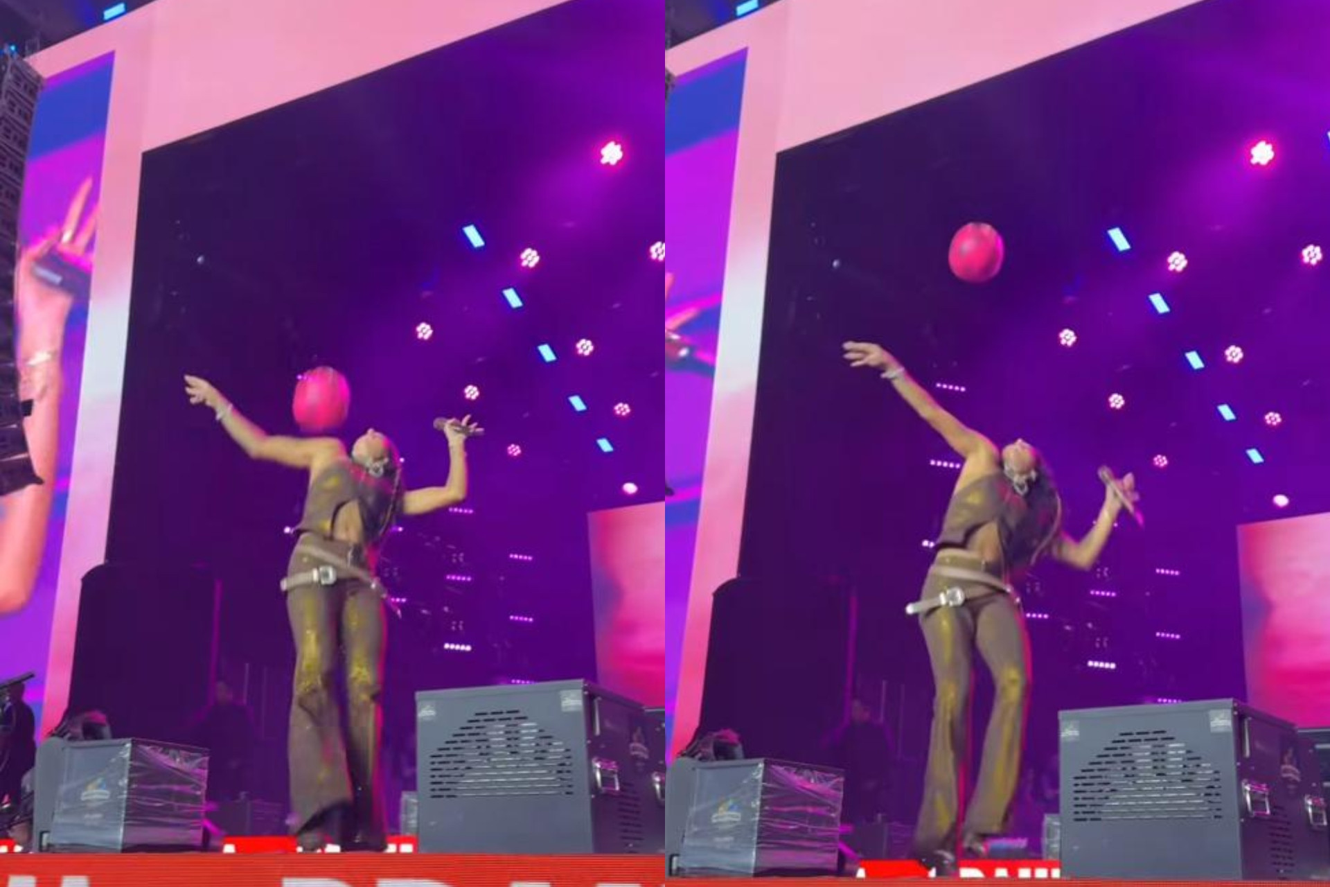 Ana Castela mostra habilidade no futevôlei durante show