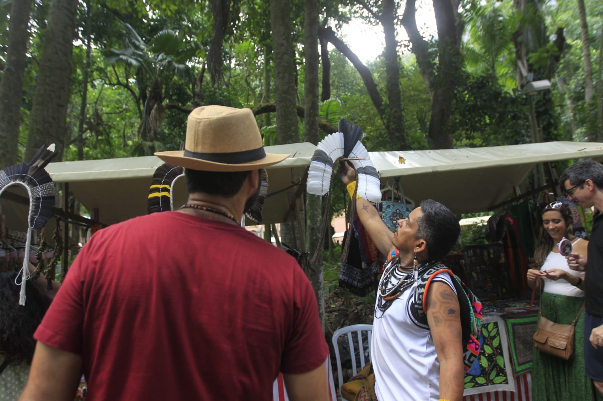 Feira no Parque Lage celebrou Dia dos Povos Originários - Reginaldo Pimenta / Agência O Dia
