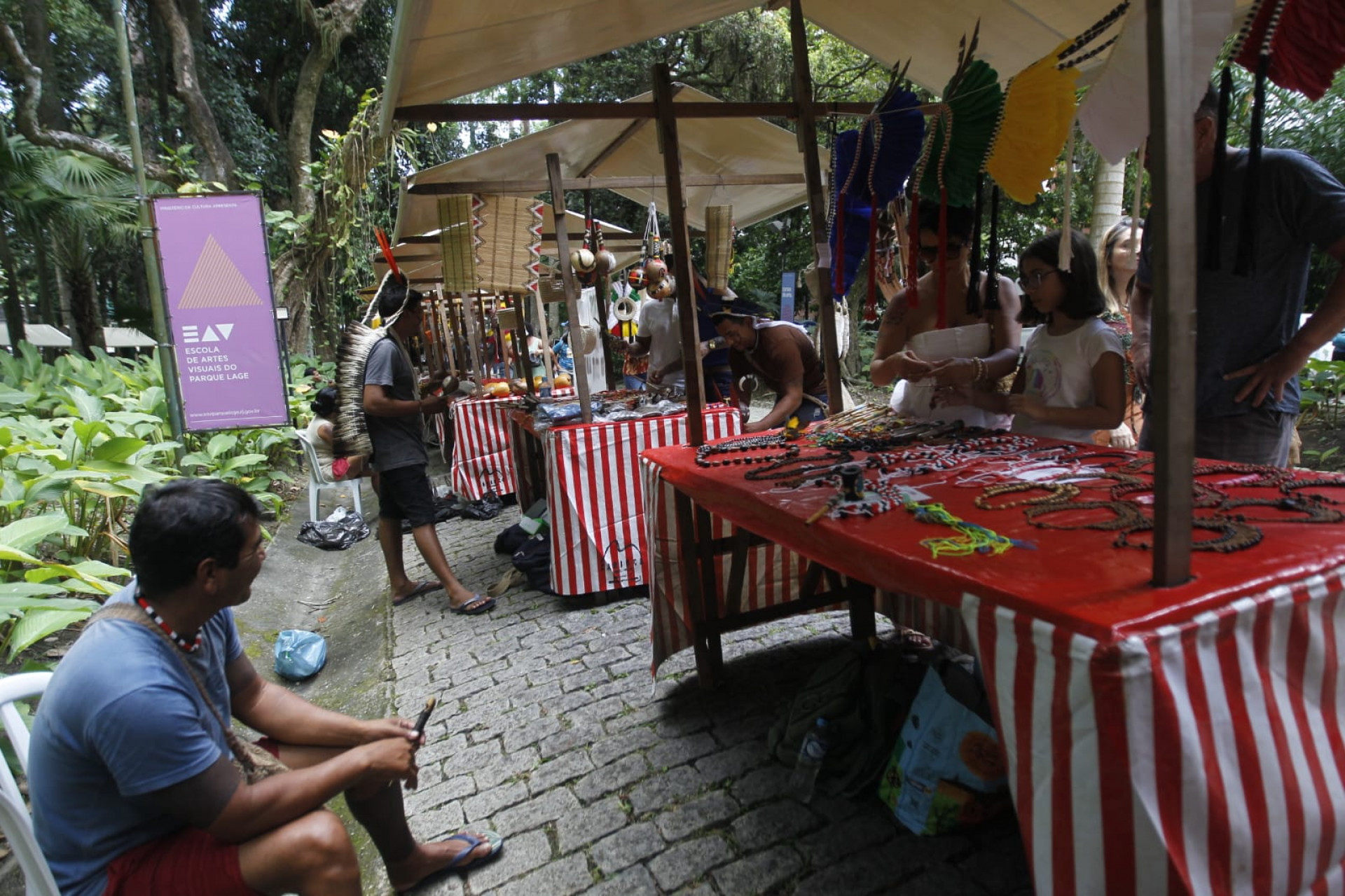 Feira no Parque Lage celebrou Dia dos Povos Originários - Reginaldo Pimenta / Agência O Dia