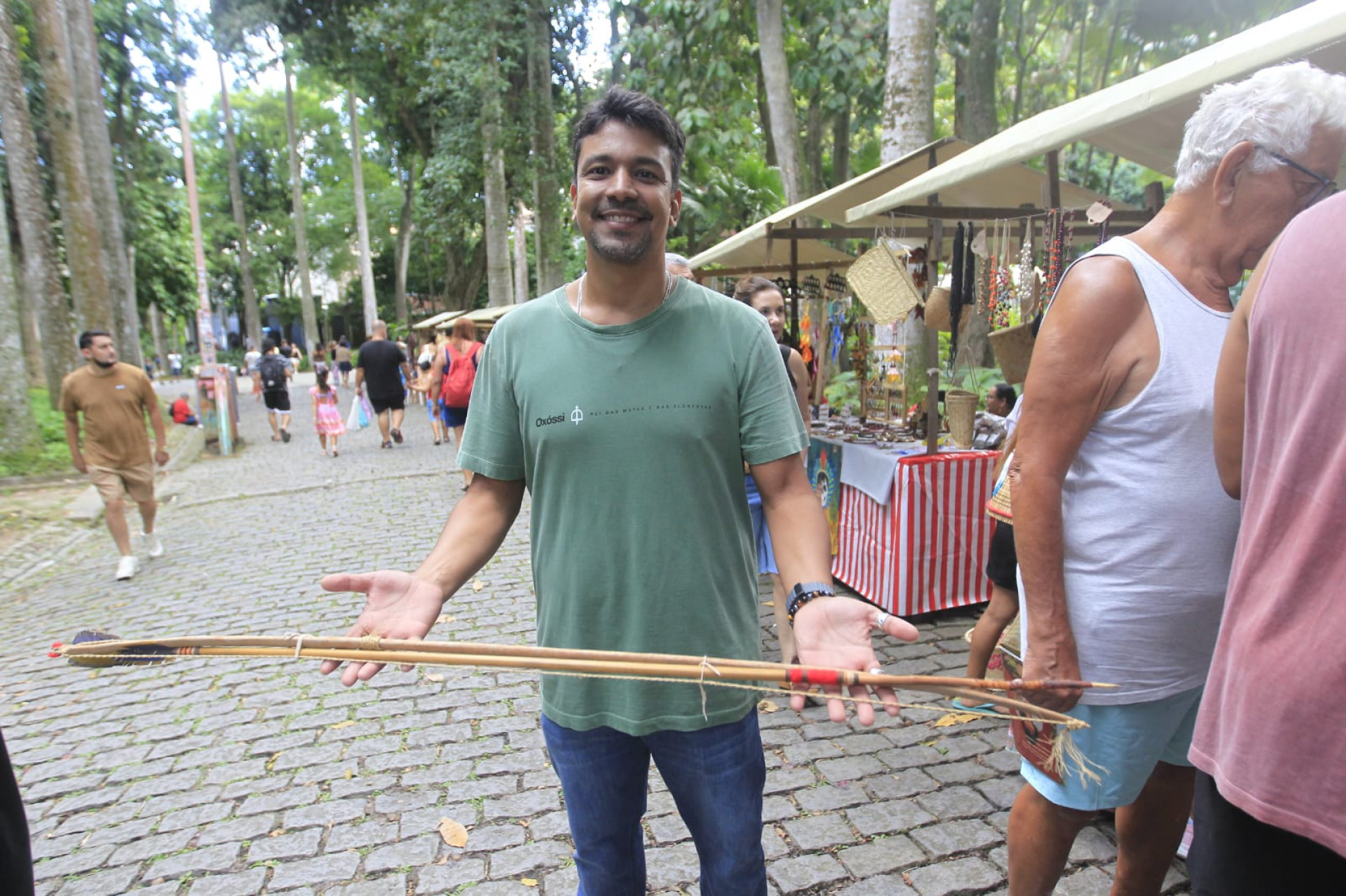 Flávio Paiva valorizou a possibilidade de conhecer a cultura indígena - Reginaldo Pimenta / Agência O Dia