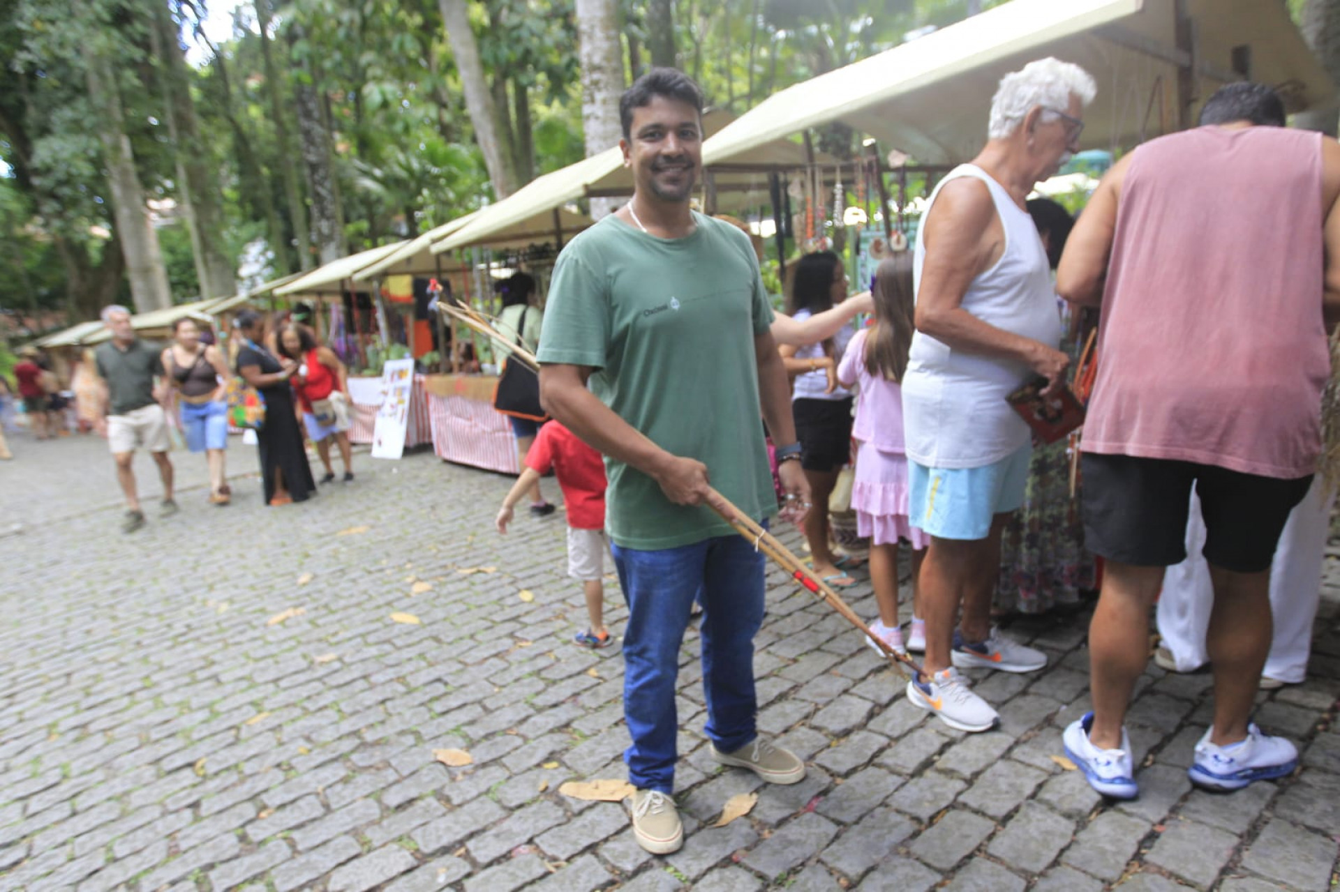 Flávio Paiva valorizou a possibilidade de conhecer a cultura indígena - Reginaldo Pimenta / Agência O Dia