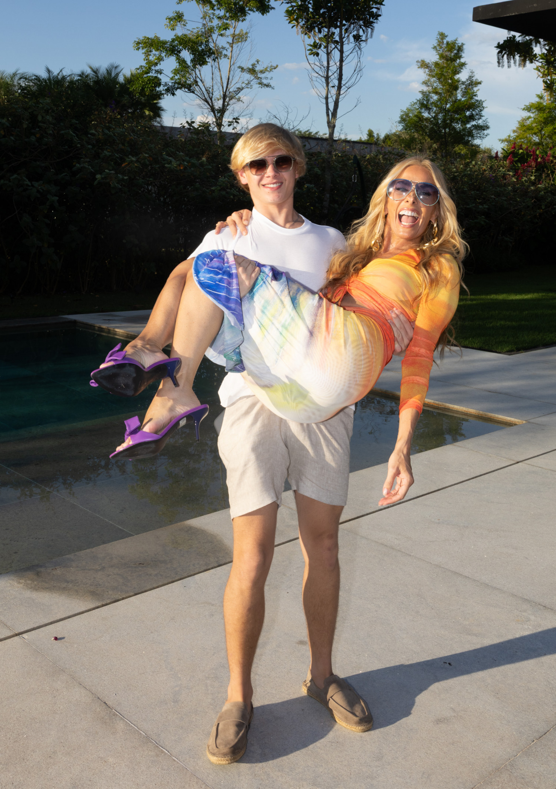 Adriano Galisteu com o filho -  Manuela Scarpa/ Brazil News