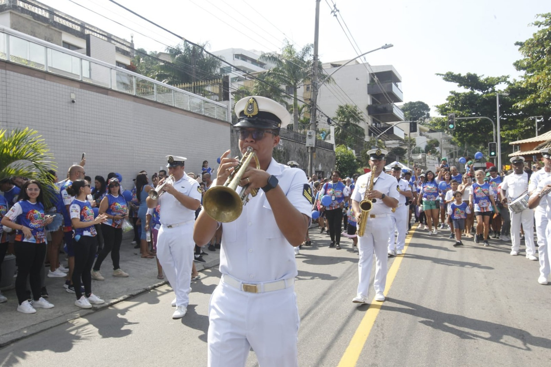 O evento contou com a participação de uma banda da Marinha - Reginaldo Pimenta/Agência O Dia