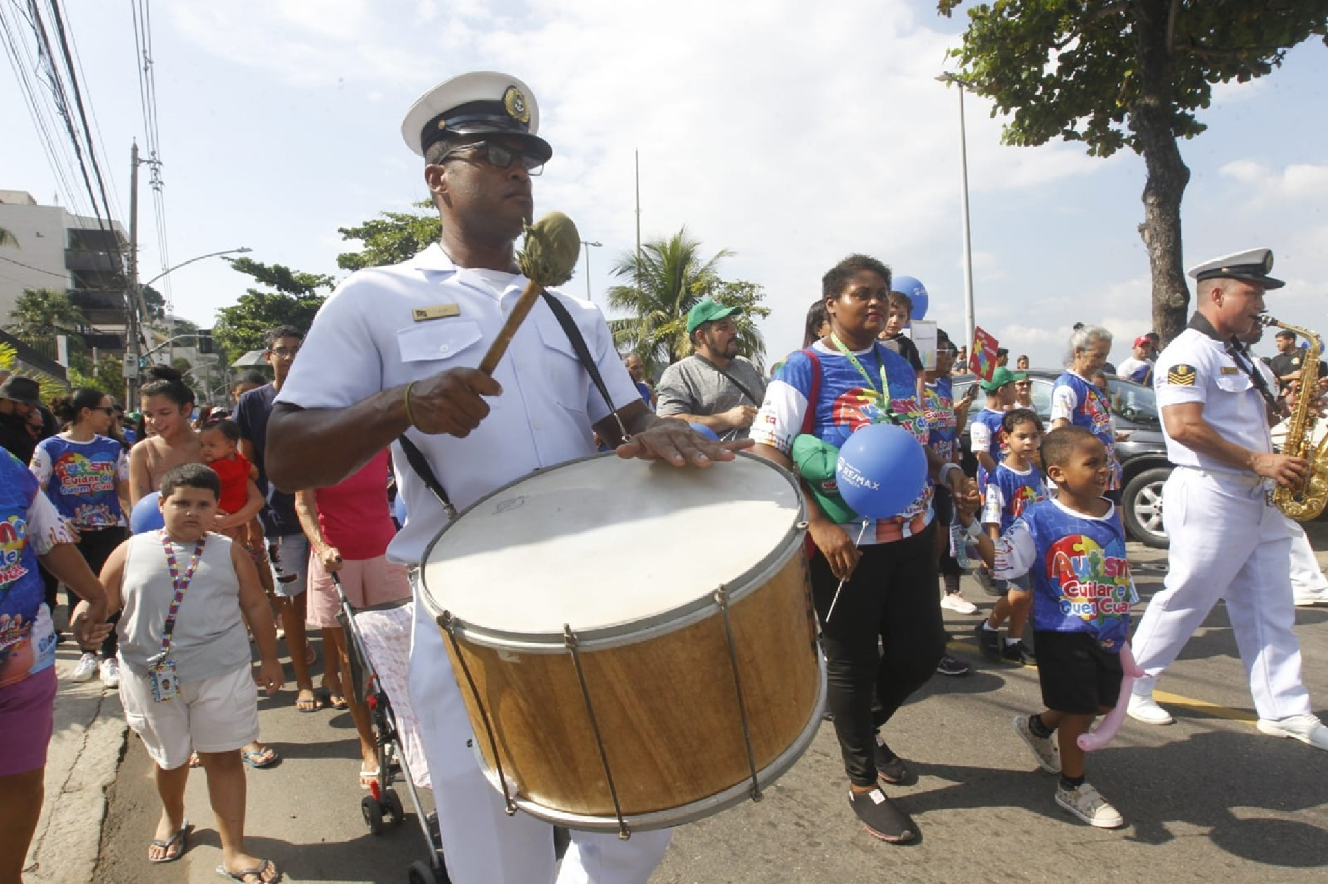 O evento contou com a participação de uma banda da Marinha - Reginaldo Pimenta/Agência O Dia