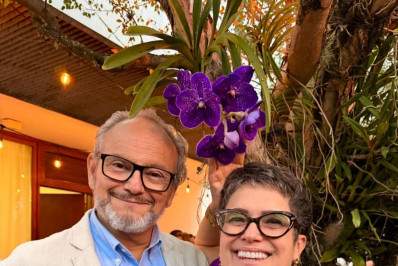 Sandra Annenberg publica foto romântica com Ernesto Paglia