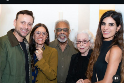 Gilberto Gil e Fernanda Montenegro se encontram no Rio