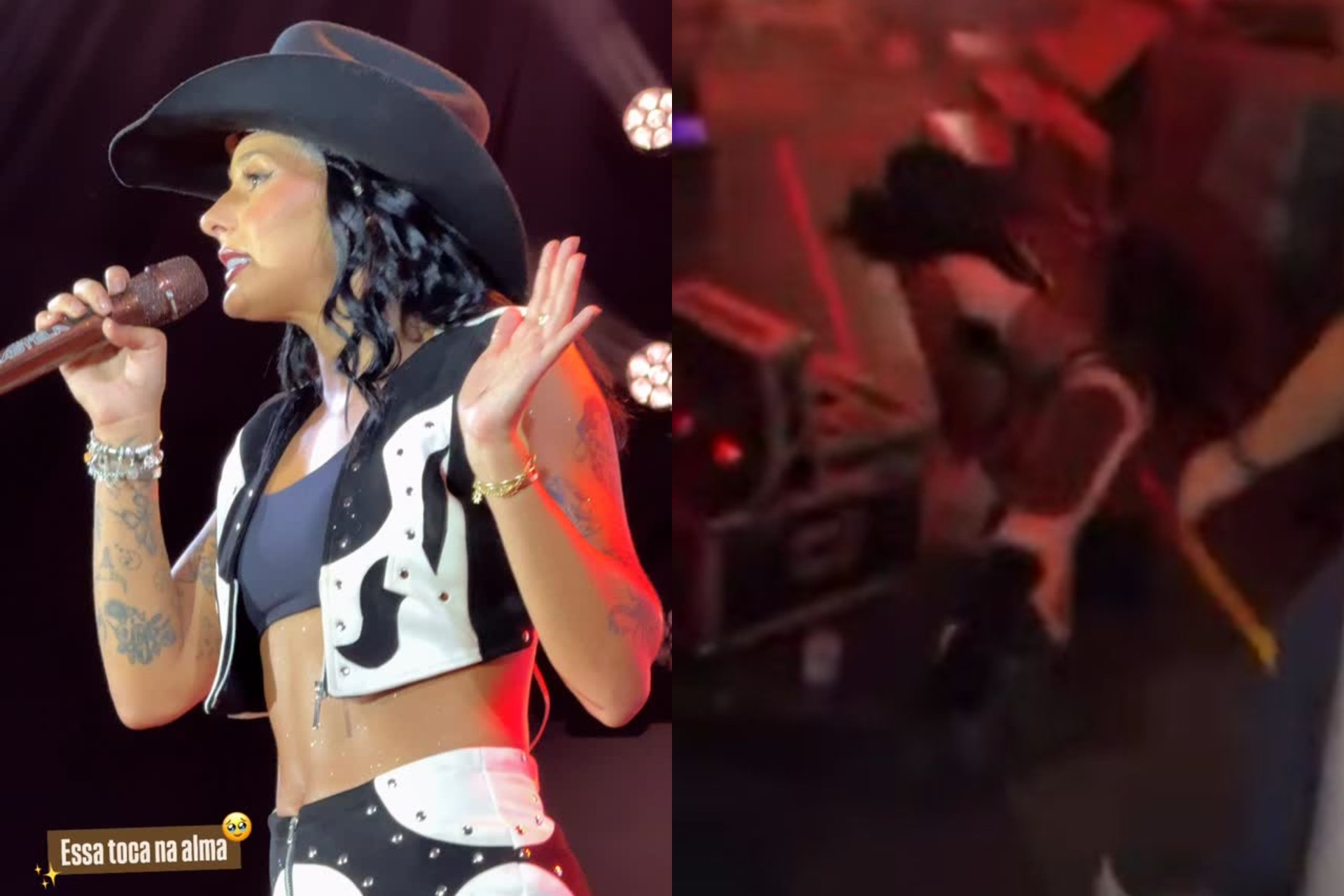 Ana Castela cai no palco durante show: 'Primeira vez'