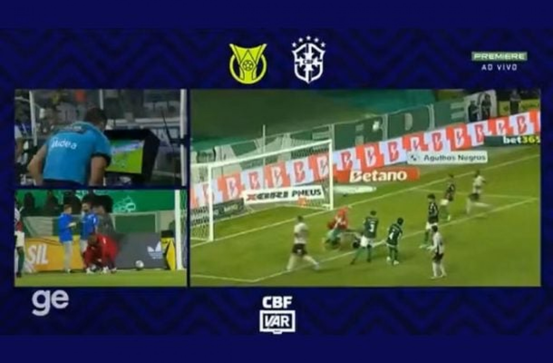 VAR anula p&ecirc;nalti contra o Palmeiras e &aacute;udio da CBF revela falta de ataque