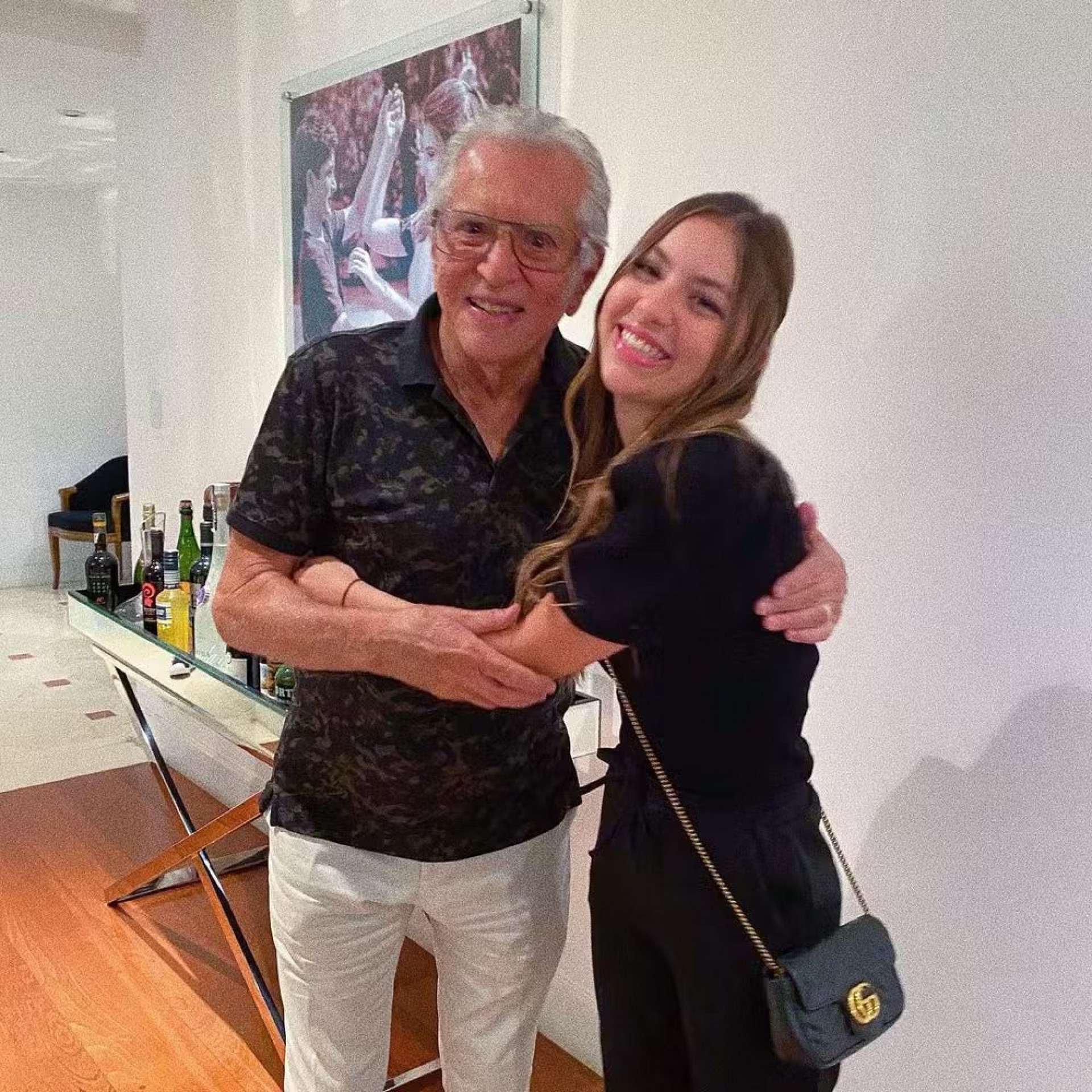 Carlos Alberto de Nóbrega e a neta Bruna Furlan - Reprodução/Instagram