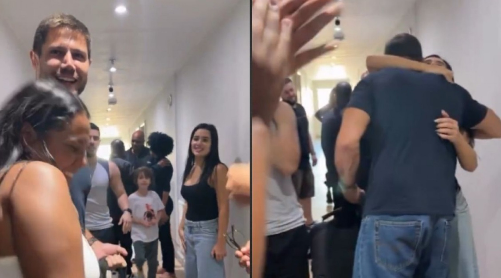 Chaiany provoca Jonas Sulzbach em reencontro com Jordana: 'Beija!'