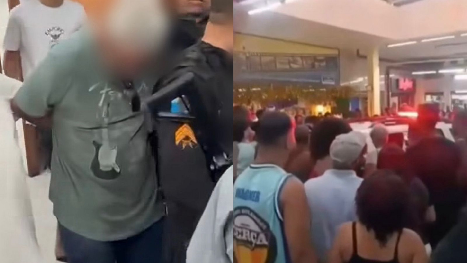 Caso gerou revolta na popula&ccedil;&atilde;o, que seguiu a viatura at&eacute; a sa&iacute;da do centro comercial