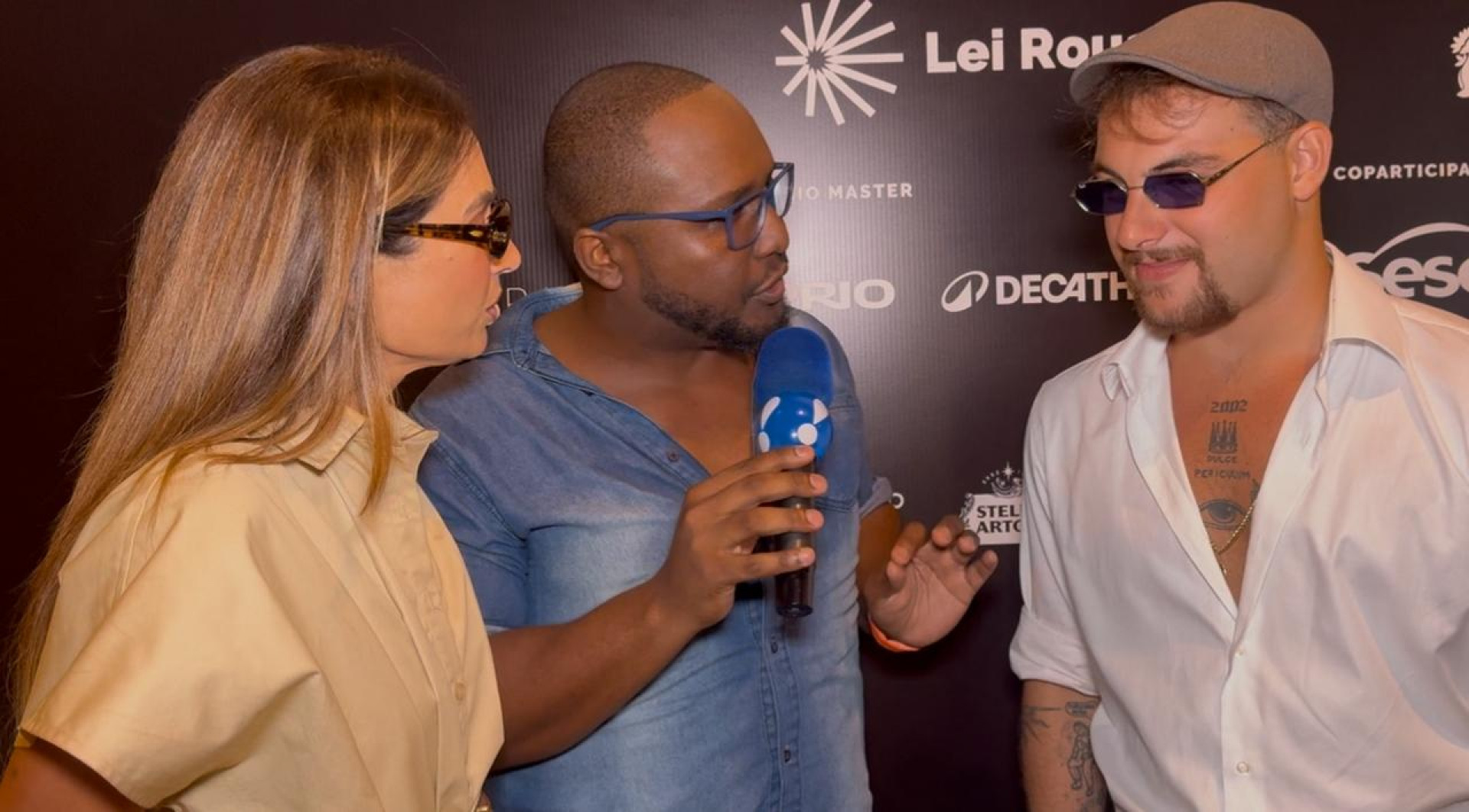 Patrícia Poeta e o filho Felipe Poeta em entrevista ao colunista Daniel Nascimento
 - Foto: Coluna Daniel Nascimento