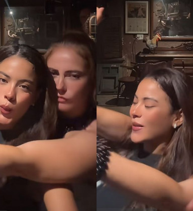 Paolla Oliveira e Bella Campos dançam funk coladinhas e fãs reagem