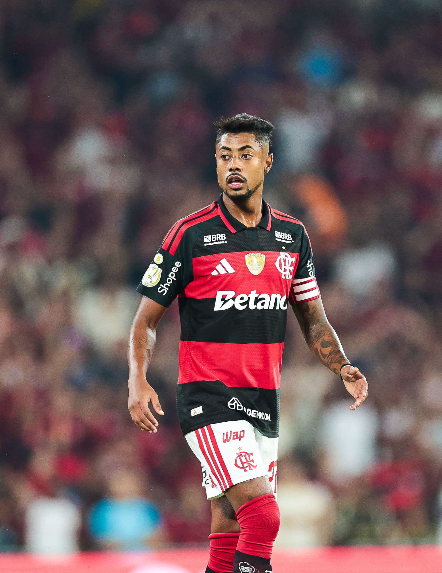 Bruno Henrique no jogo entre Flamengo e Vitória no Maracanã