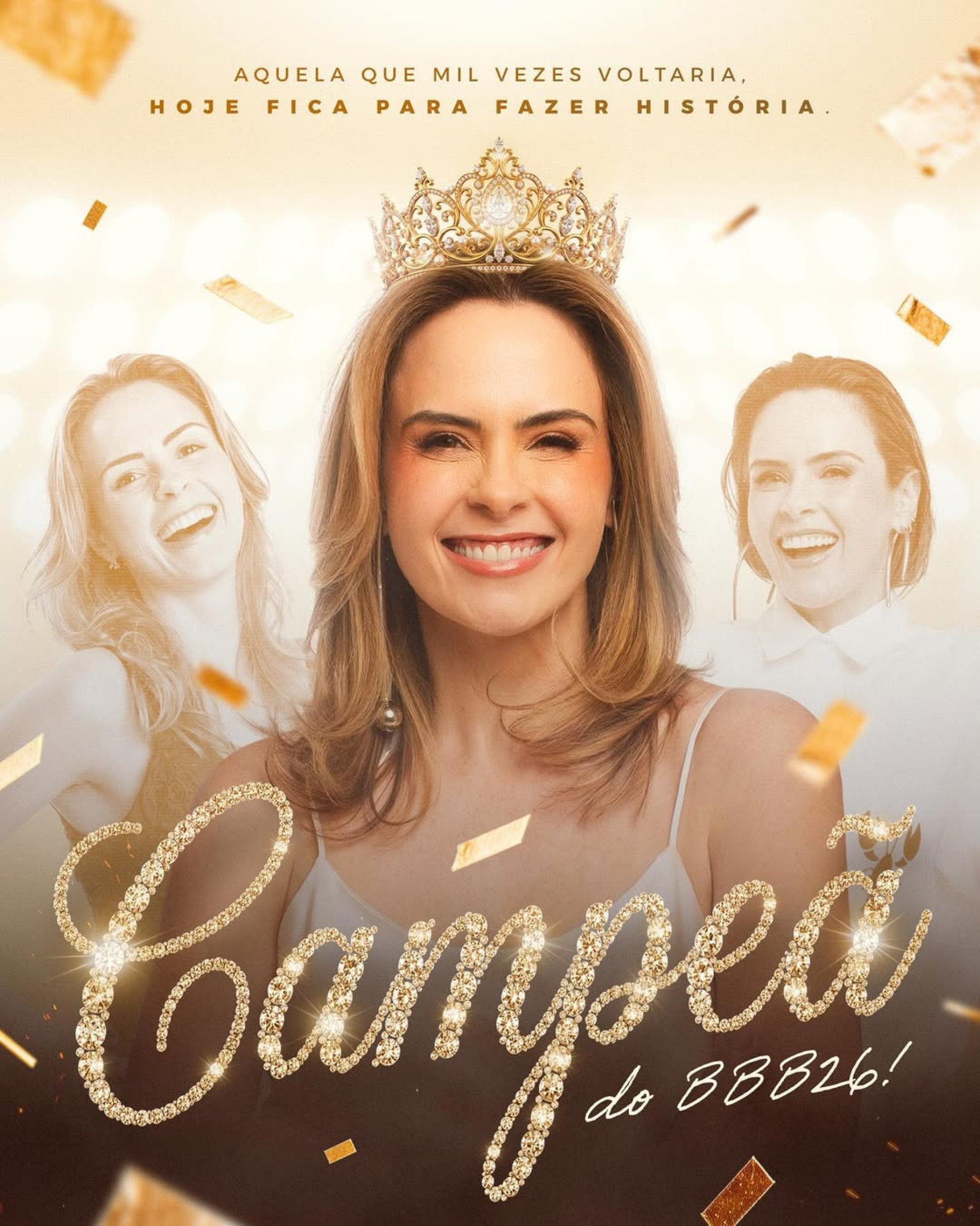 Ana Paula venceu o reality show com 75,94% dos votos  - Reprodução/Instagram 