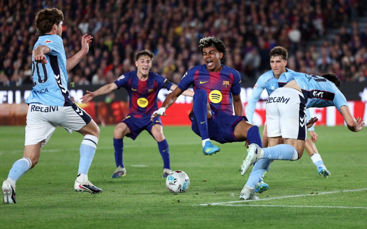 Lamine Yamal sofre lesão muscular e não joga mais pelo Barcelona nesta temporada