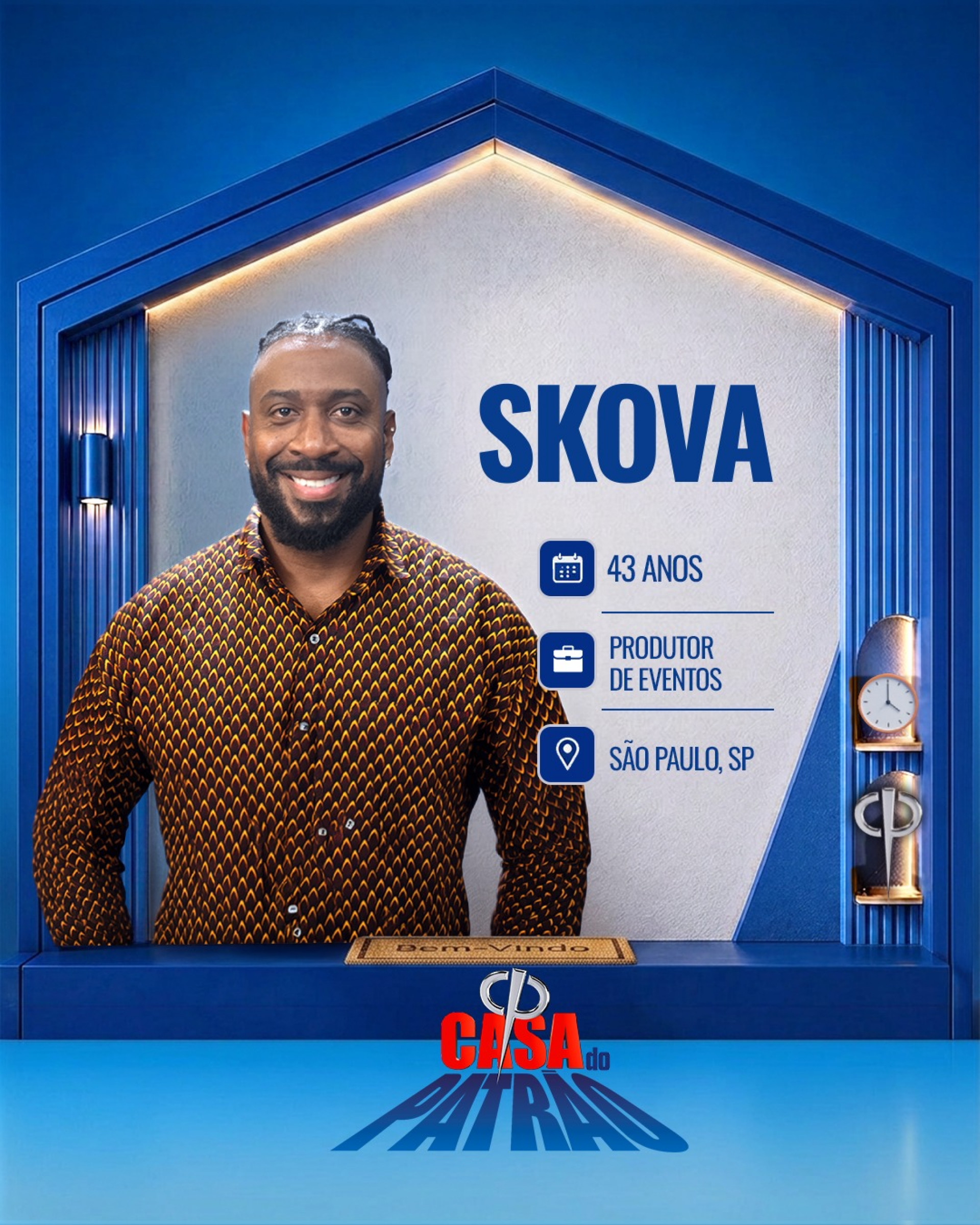 Skova, participante da 'Casa do Patrão' - Divulgação / Record