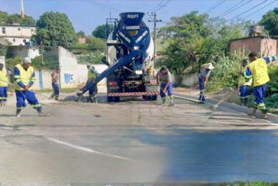 Prefeitura e Governo do Estado realizam obras de pavimentação em Belford Roxo